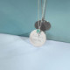 Mother mint green necklace in silver cover