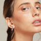 Essential light topaz earrings in rose gold plating cover