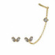Arisa crystal earcuff earring in gold plating image