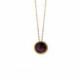 Basic amethyst necklace in rose gold plating in gold plating image