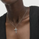Arlene cross necklace in silver cover