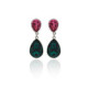 Essential emerald emerald earrings in silver image