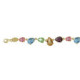 Magnolia gold-plated adjustable bracelet with multicolour in tear shape image