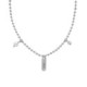 MOTHER sterling silver short necklace with white in mom plate and pearl shape image