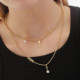 MOTHER gold-plated short necklace with white in Mom shape cover