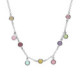 Basic circles multicolour necklace in silver image