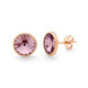 Basic light amethyst earrings in rose gold plating image