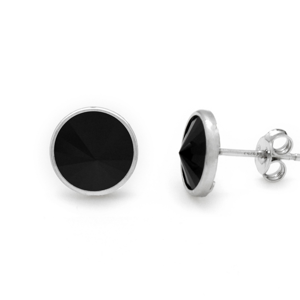Pendientes botones negros – Jean André Firenze
