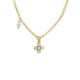 Cintilar gold-plated short necklace with white in cross shape image