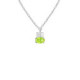 Gemma sterling silver short necklace with green in you&me shape image