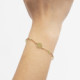 Anya gold-plated adjustable bracelet with green in circle shape cover