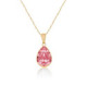 Gold-plated light rose necklace in tear shape image