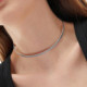 Cairo sterling silver choker necklace in flattened shape cover