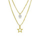 Genoveva gold-plated layering necklace white in star shape image