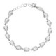 Diana sterling silver adjustable bracelet with white in tear shape image