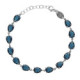 Diana sterling silver adjustable bracelet with blue in tear shape image
