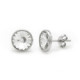 Basic crystal earrings in silver image