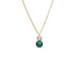 Jasmine you + me emerald necklace in gold plating image