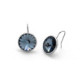 Basic denim blue earrings in silver image
