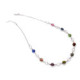 Basic multicolour necklace in silver image