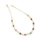 Basic multicolour necklace in gold plating image