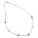 Basic multicolour crystals necklace in silver image