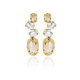 Aura oval light silk earrings in gold plating image
