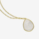 Soulquest gold-plated short necklace with nacar in tear shape cover