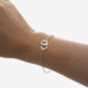Essence sterling silver adjustable bracelet in circle shape cover