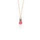 Aura circles light coral necklace in rose gold plating in gold plating image
