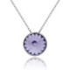 Collar corto círculo violeta elaborado en plata image