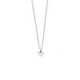 Cuore heart crystal necklace in silver image