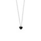 Cuore heart jet necklace in silver image