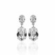 Celina oval crystal earrings in silver image