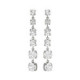Celina round crystal earrings in silver image