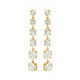 Celina round crystal earrings in gold plating image