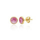 Basic XS crystal light rose earrings in gold plating image
