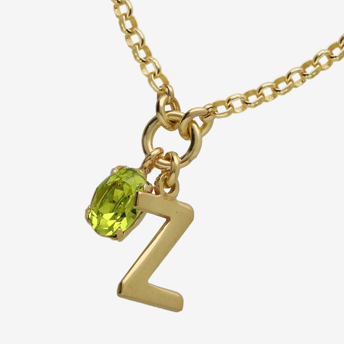 Letter Z Necklace in 14k Gold
