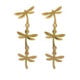 Bliss gold-plated dragonfly long earrings