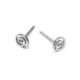 Bliss rhodium-plated spiral stud earrings