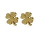 Bliss gold-plated clover stud earrings