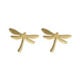 Pendientes pegados libélula bañado en oro de Bliss image