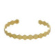Honey gold-plated hexagonal shape rigid bracelet