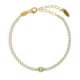 Ryver gold-plated row of zircons and Chrysolite crystal bracelet
