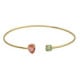 Bay gold-plated Rose Peach crystal rigid bracelet image