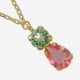 Bay gold-plated Rose Peach crystal you&me shape necklace cover