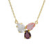 Glory gold-plated triple teardrop Light Rose short necklace image