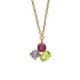 Odele gold-plated triple Multicolor crystals short necklace