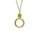 Odele gold-plated Cytrus Green oval crystal with a circle short necklace image