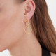 Odele gold-plated triple circles long earrings cover